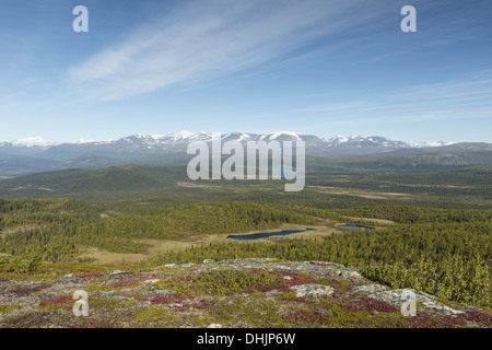 view to Sarek NP, Lapland, Sweden Stock Photo