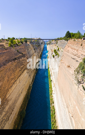 Corinth channel in Greece Stock Photo