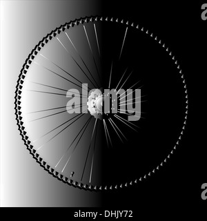 Bike wheel on abstract background Stock Photo