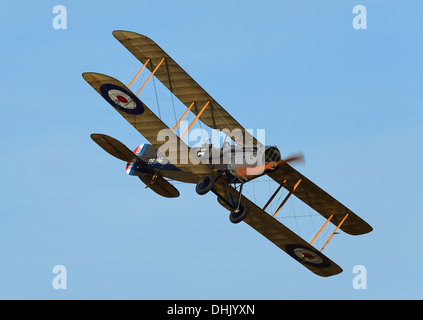 Bristol F2B biplane fighter from the Shuttleworth collection flying at Biggleswade.October flying day 2013. Stock Photo