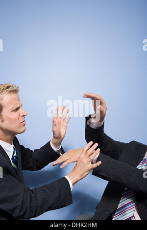 Businessmen fighting Stock Photo