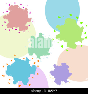 Multicolored blots on a abstract background Stock Photo