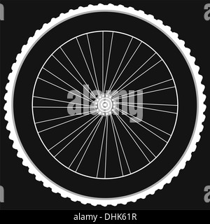 Bike wheel - isolated on black background Stock Photo