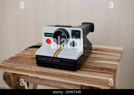A Polaroid OneStep SX-70 Land Camera. Stock Photo