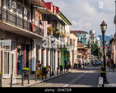 Mazniashvili street in the Old Town of Batumi, Georgia. Stock Photo