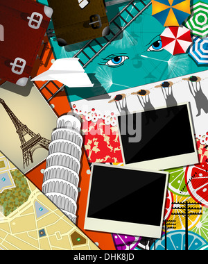 Travel abstract collage Stock Photo