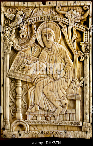 Lucas one of the four Evangelists ,10th Century, North Italy Italian, ivories ivory Stock Photo