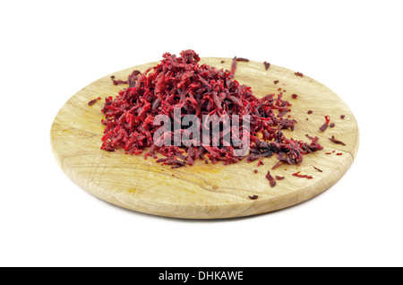 the grated beets. Close up Stock Photo