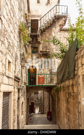 Supposed house and birthplace of Marco Polo in Korcula, Croatia Stock Photo