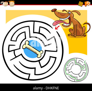 maze game with girl and her pet dog Stock Photo - Alamy