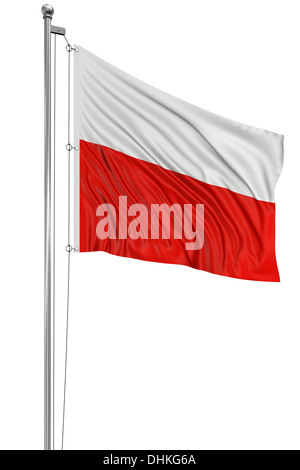 3D Polish flag Stock Photo