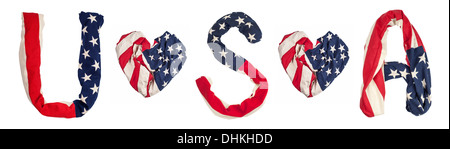 simbols made from American flag Stock Photo
