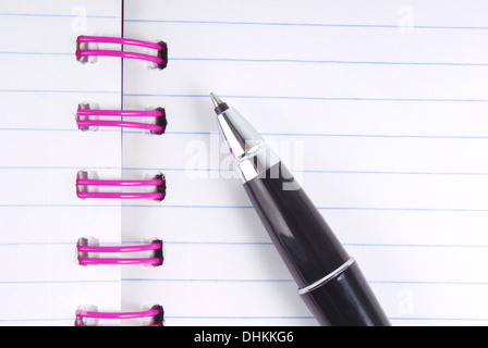 notebook and pen Stock Photo