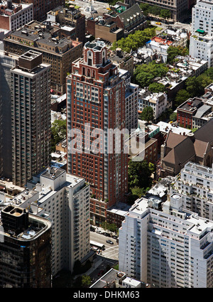 aerial photograph residential high rise apartment buildings Manhattan, New York City Stock Photo