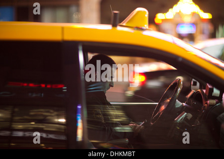 taxi driver, Hollywood Boulevard, Hollywood, Los Angeles, California, United States of America Stock Photo