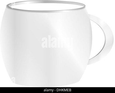 tea cup isolated on white front view Stock Photo