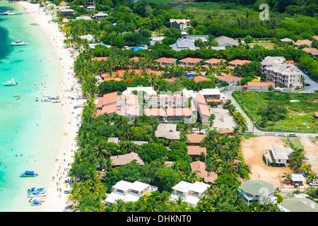 Aerial view of Roatan's West Bay Beach Stock Photo - Alamy