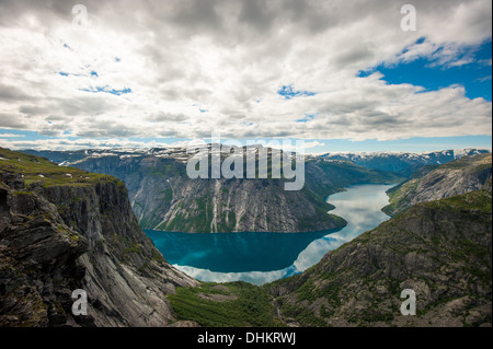 View of lake Ringedalsvatnet, Norway Stock Photo