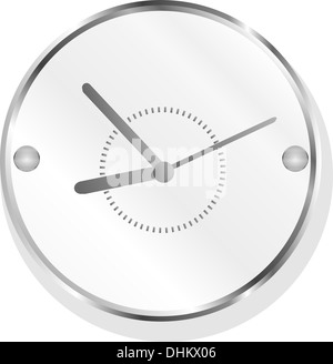 metallic clock icon design Stock Photo