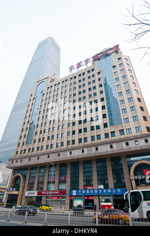 China World Trade Center Tower 3 in Beijing Central Business District (CBD), Chaoyang, Beijing, China Stock Photo