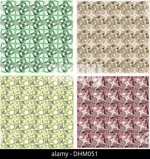 set of arabesque pattern frame border Stock Photo