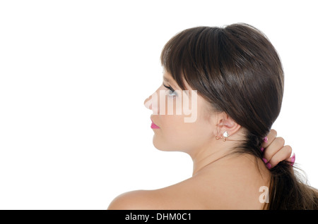 Portrait of the young beautiful girl Stock Photo