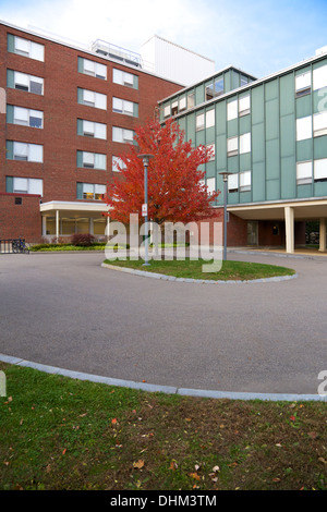 Front view of North Hall student dorm at Harvard Law School in Cambridge, MA, USA on a sunny fall day in November 2013. Stock Photo
