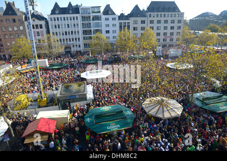 Carnival, which is known as 'Fastelovend' in the local Kölsch dialect, is very important in Cologne. 11:11 a.m. on 11th November Stock Photo