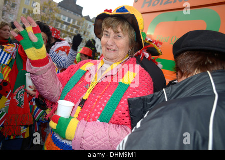 Carnival, which is known as 'Fastelovend' in the local Kölsch dialect, is very important in Cologne. 11:11 a.m. on 11th November Stock Photo