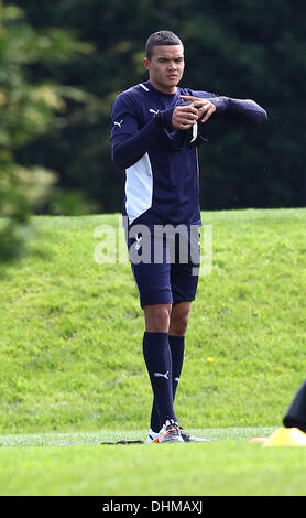 Jermaine Jenas Tottenham Hotspur players and management at the Spurs training ground and village in Essex Essex, England - 30.04.12 Stock Photo