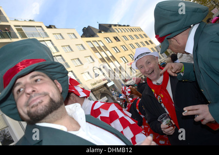 Carnival, which is known as 'Fastelovend' in the local Kölsch dialect, is very important in Cologne. 11:11 a.m. on 11th November Stock Photo