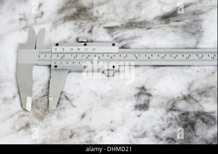 Dirty lying tools on white with dirtied grease Stock Photo