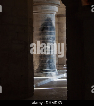 Ghost Spectre Crypt Canterbury Cathedral Kent. Unexplained marking on a pillar.  I Stock Photo