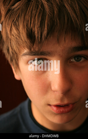 boy face closeup Stock Photo