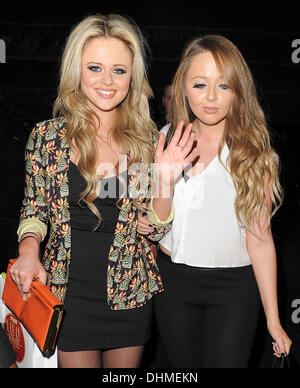 Emily Attack and Martha Attack leaving FHM's 100 Sexiest Women In The World 2012 party at Proud Cabaret. London, England - 01.05.12 Stock Photo