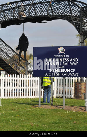 A hanging scene being filmed for the movie 'The Railway Man' Scotland - 02.05.12 Stock Photo