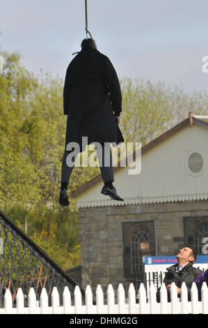 A hanging scene being filmed for the movie 'The Railway Man' Scotland - 02.05.12 Stock Photo