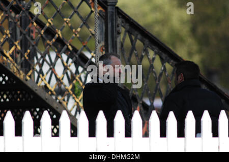 A hanging scene being filmed for the movie 'The Railway Man' Scotland - 02.05.12 Stock Photo