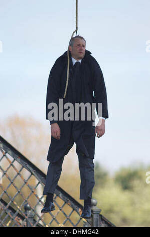 A hanging scene being filmed for the movie 'The Railway Man' Scotland - 02.05.12 Stock Photo