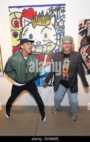 Chris Brown and Ron English Chris Brown's Art Show and new toy