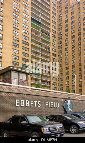 Ebbets Field apartment houses Stock Photo