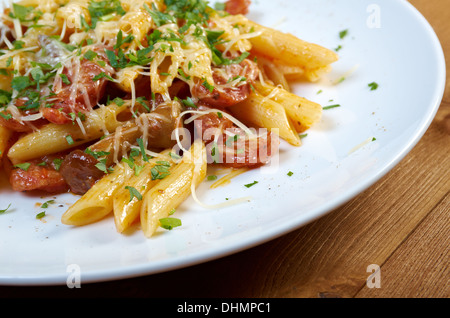 Italian Penne rigate pasta with Stock Photo