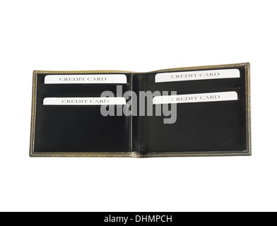 Wallet for credit cards isolated on white background Stock Photo