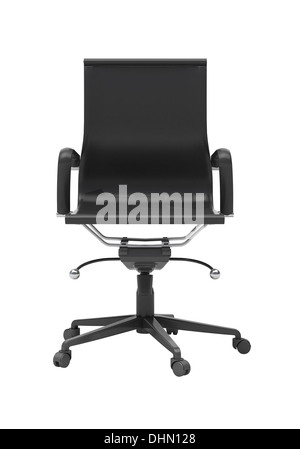 Gray office chair isolated Stock Photo