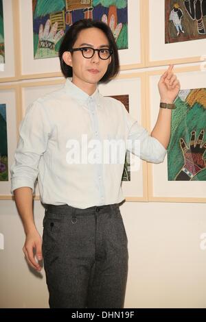 Singer Yoga Lin attends Taipei International Art Exhibition in Taipei, Taiwan on Saturday November 9,2013. Stock Photo