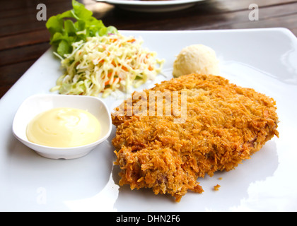 Pork chop and vegetables Stock Photo