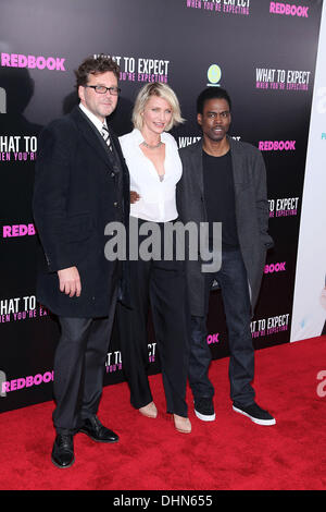 Director Kirk Jones, Cameron Diaz, Chris Rock,  Screening of 'What To Expect When You're Expecting' - Arrivals New York City, USA - 08.05.12 Stock Photo