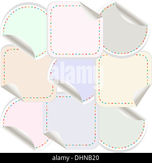 blank stickers label tag set Stock Photo