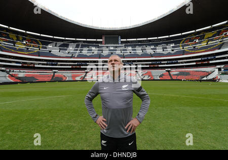 Mexico City, Mexico. 12th Nov, 2013. Head Coach Ricki Herbert looks at the surrounding Estadio Azteca as the All Whites have a final training session in Mexico City ahead of tomorrow's FIFA World Cup 2014 Intercontinental 1st leg qualifying match against Mexico. © Action Plus Sports/Alamy Live News Stock Photo