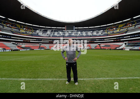 Mexico City, Mexico. 12th Nov, 2013. Head Coach Ricki Herbert looks at the surrounding Estadio Azteca as the All Whites have a final training session in Mexico City ahead of tomorrow's FIFA World Cup 2014 Intercontinental 1st leg qualifying match against Mexico. © Action Plus Sports/Alamy Live News Stock Photo